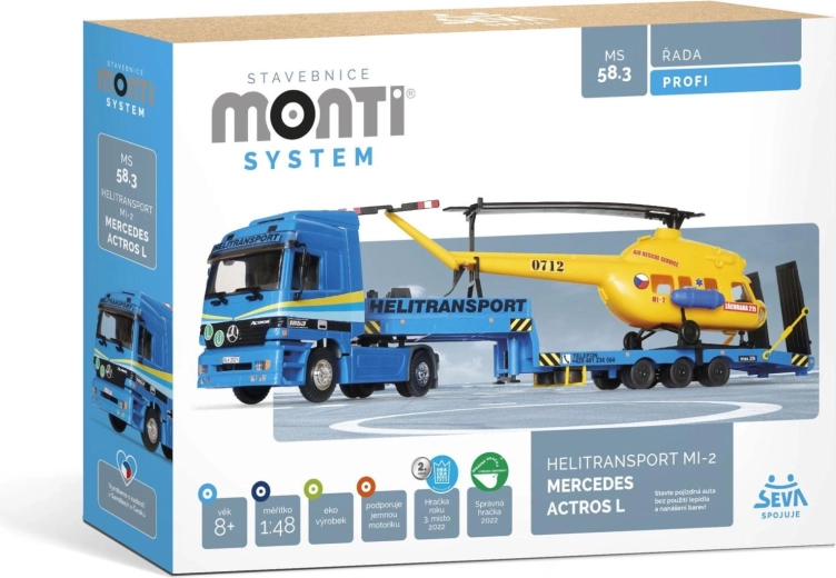 SEVA Monti System Helitransport MI-2 Mercedes Actros L set di costruzione