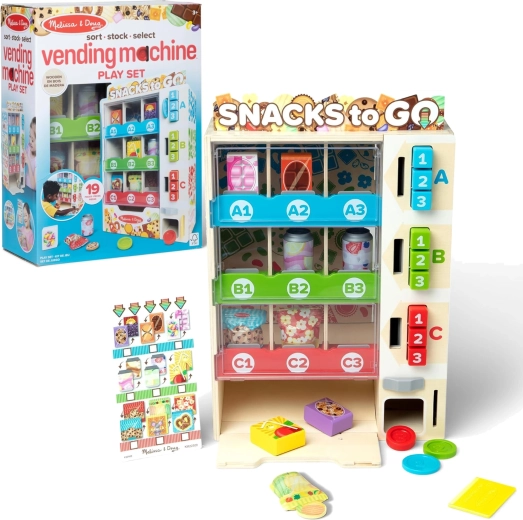 Distributore automatico in legno per snack Snack to Go Melissa & Doug – gioco del negozio