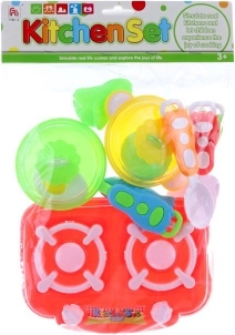 Set di stoviglie in plastica per bambini con accessori