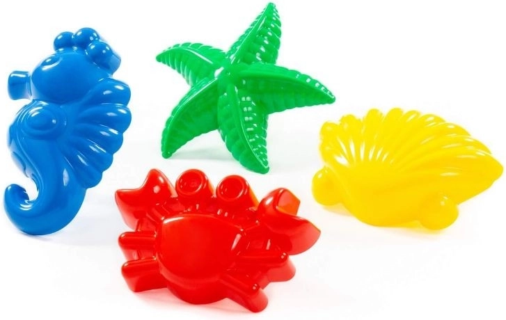Stampini per sabbia Creature marine, set da 4 pezzi