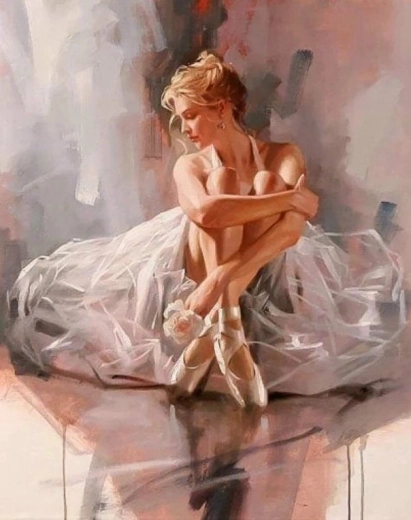 Pittura diamantata ballerina 30 × 40 cm
