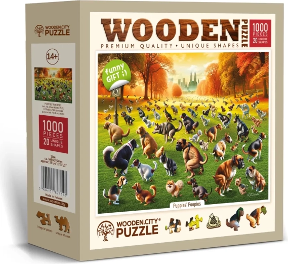 WOODEN CITY Puzzle in legno Sinfonia dei cani al parco, 1000 pezzi
