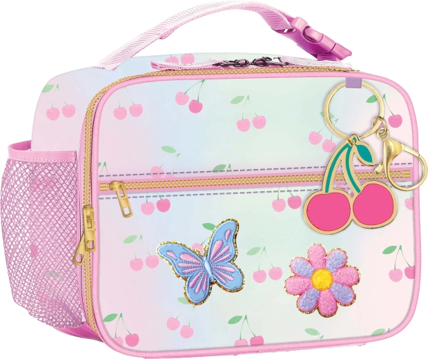 Borsa termica per pranzo per bambini con portachiavi Giardino fiorito