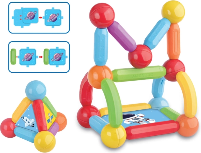 Costruzioni magnetiche da 50 pezzi