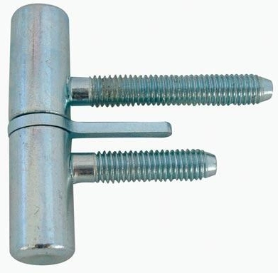 Cerniera per porta 60 mm con vite e chiodo, zincata blu