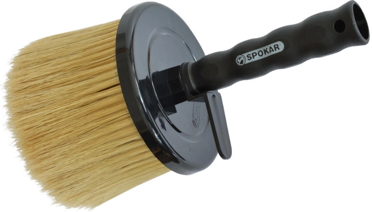 Pennello rotondo da imbianchino con manico in plastica 13 cm