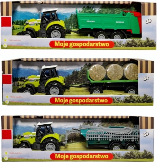 Trattore con rimorchio con luce e suono