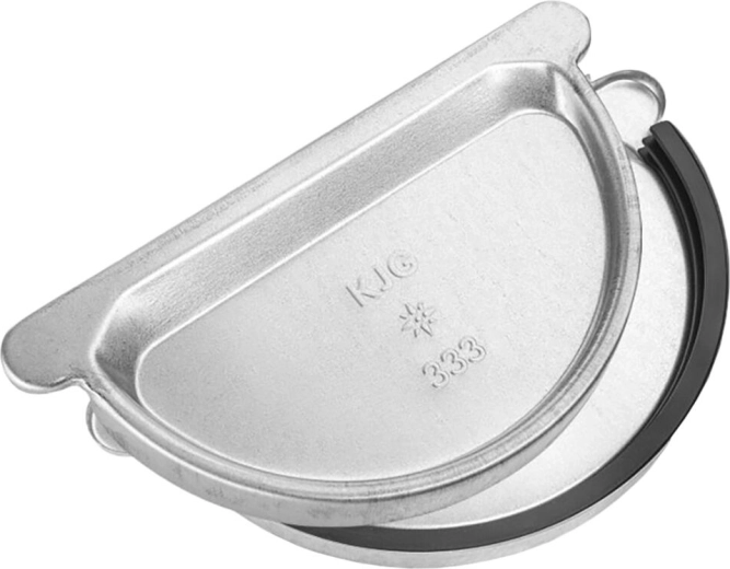 Tappo terminale per grondaia 250 mm con guarnizione in gomma, zincato