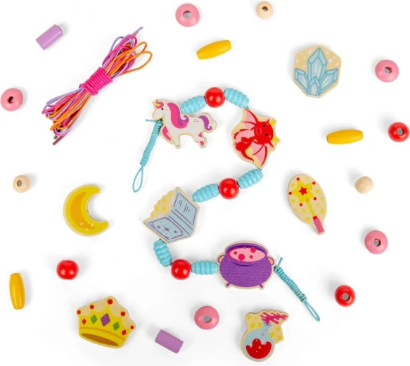 Bigjigs Toys set di perline in legno Mystical Magic