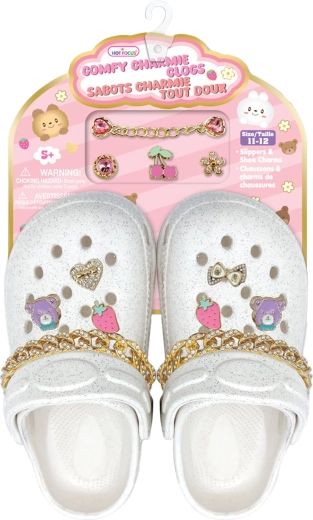 Sandali bianchi per bambini con accessori decorativi, taglia 31–32 (circa 200 mm)