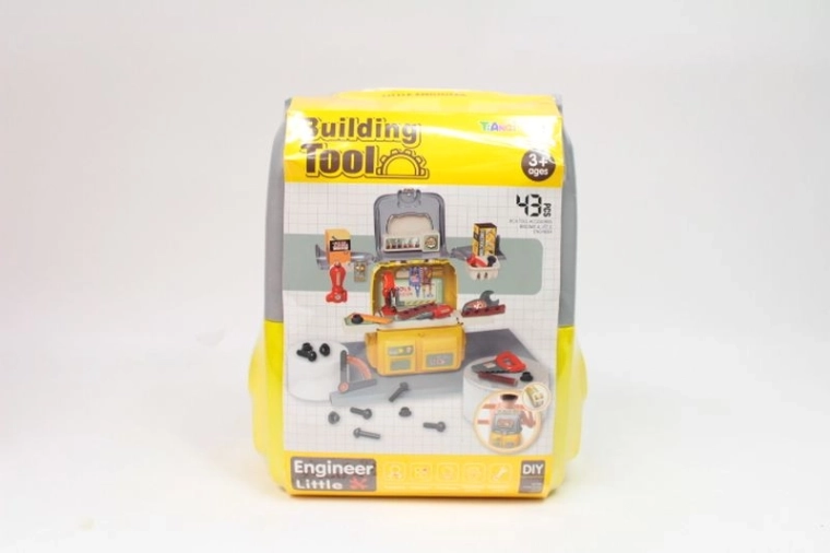 Officina per bambini nello zaino – set di attrezzi da 43 pezzi