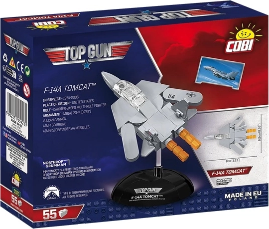 Cobi Top Gun F-14A Tomcat kit di montaggio aereo 1:300