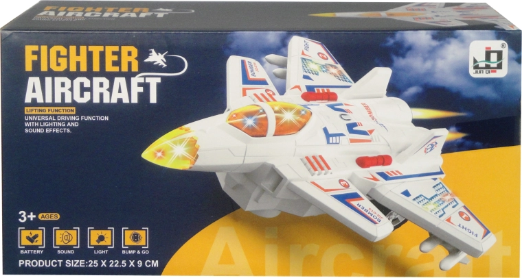 Aereo a reazione con effetti luminosi e sonori