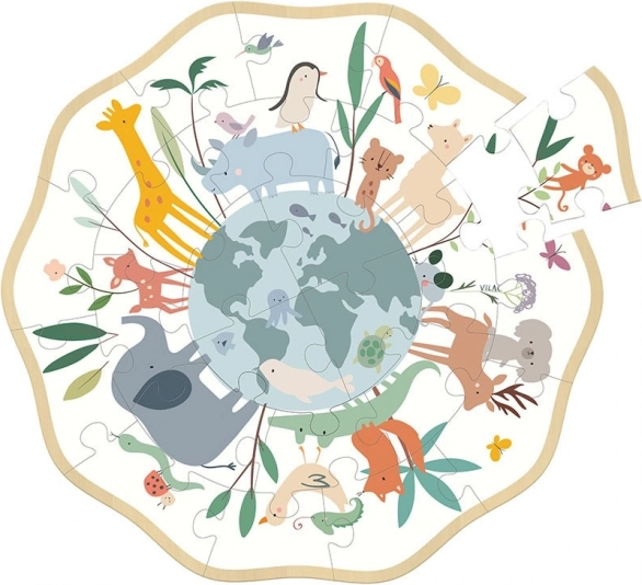 Puzzle rotondo Mondo degli Animali