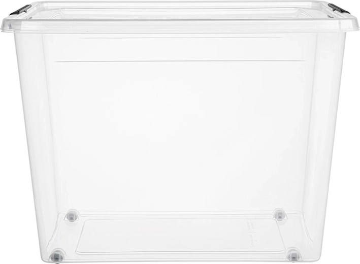 SimpleStore contenitore portaoggetti con coperchio su ruote 80 l