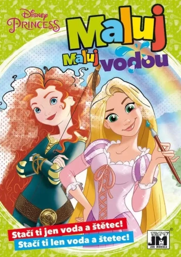Libro da colorare A5 Dipingi con l’acqua Principesse Disney