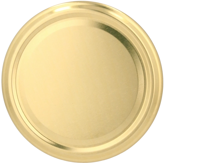 Set di coperchi per conserve 66 mm oro, 4 ganci, 10 pezzi