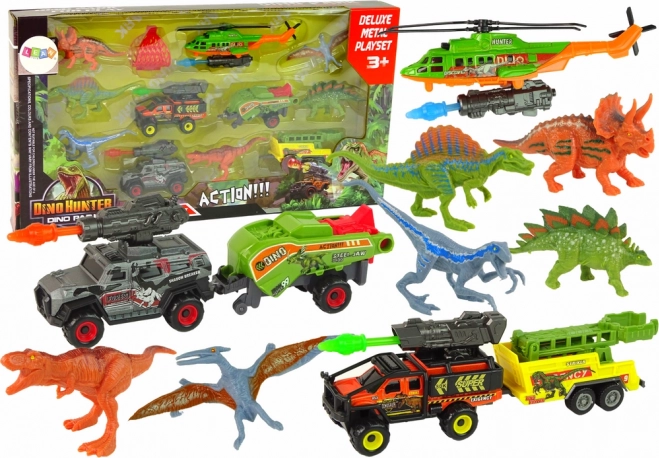 Set di veicoli e dinosauri per bambini