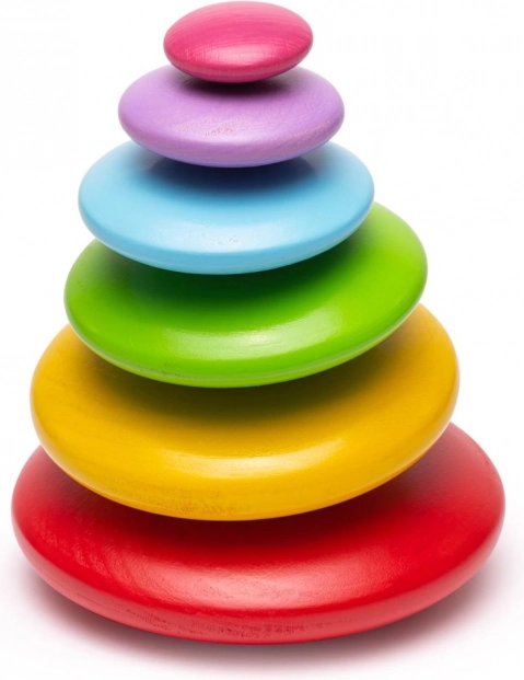 Ciottoli di legno colorati per l’equilibrio