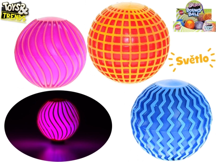 Toys&Trends palla rimbalzante luminosa disco 6 cm