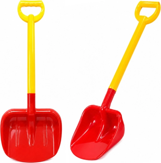 Grande paletta per bambini per la sabbia 63 cm rosso-gialla