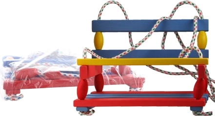 altalena in legno per bambini e adulti, legno naturale 40 × 30 cm