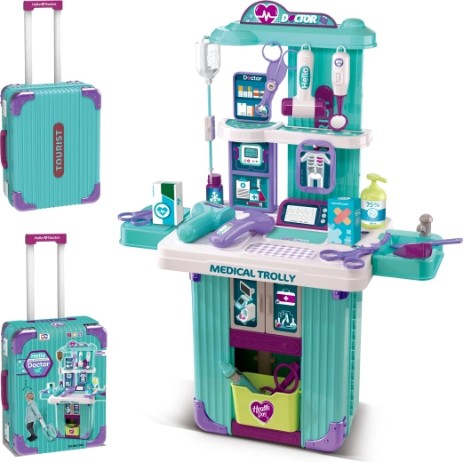 Valigetta 2-in-1 e ambulatorio per bambini con accessori