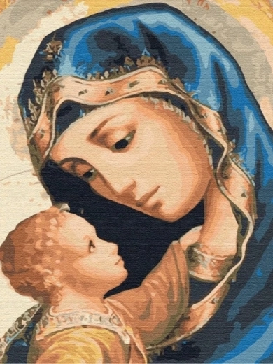 Norimpex Dipingi con i numeri Madonna con Gesù 40 × 50 cm