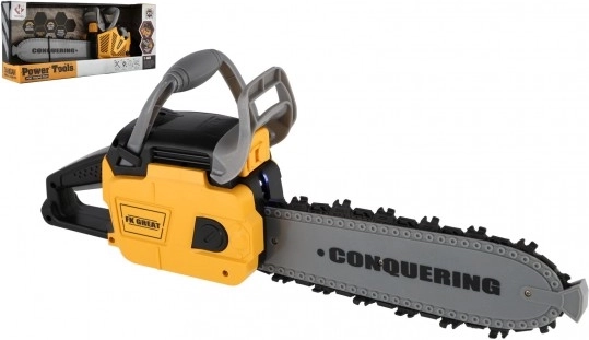 Motosega giocattolo a batteria con suoni e luci 42 cm