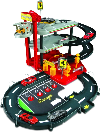 Garage FERRARI Race & Play per bambini con ascensore e autolavaggio