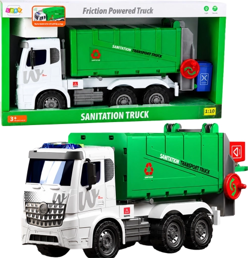 Camion della spazzatura gigante con luci e suoni 1:10 con funzione di sollevamento