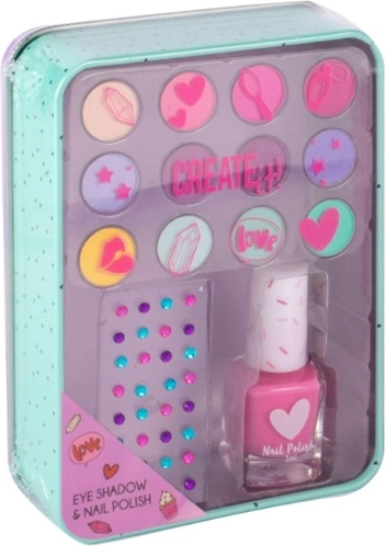 Create It! set ombretti e smalto per unghie in latta