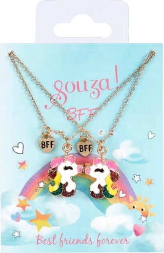 Souza! set regalo di collane BFF unicorno - 2 pezzi