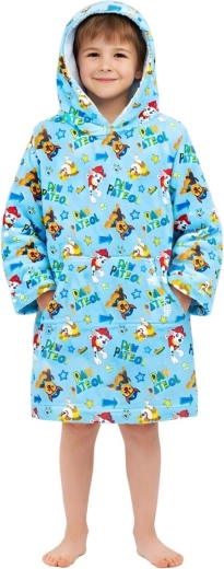 Accappatoio poncho in pile con cappuccio Paw Patrol