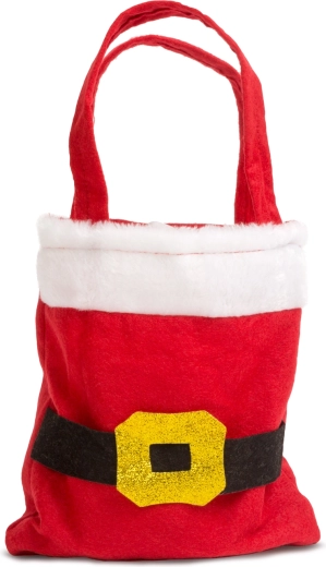 Borsa regalo in tessuto Babbo Natale 30 × 20 cm