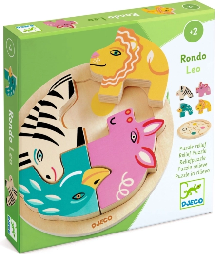 Puzzle in legno a incastro Rondo Leo di DJECO