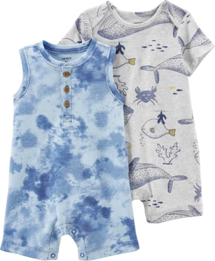 Tute estive a maniche corte Grey Ocean per bambini Carter's, 2 pezzi