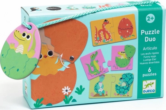 Djeco duo puzzle – uova allegre