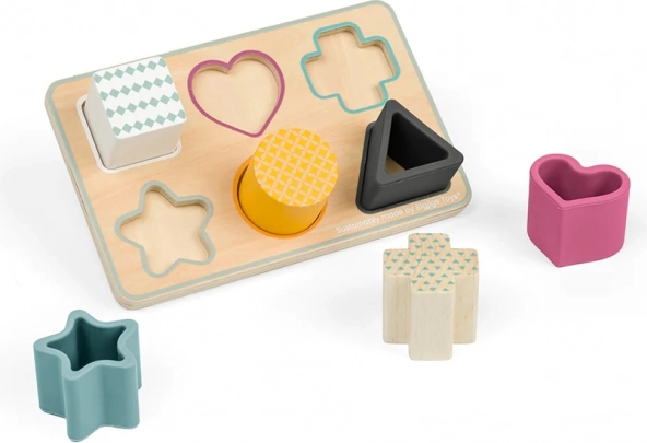 Bigjigs Toys puzzle ad incastro forme in legno FSC