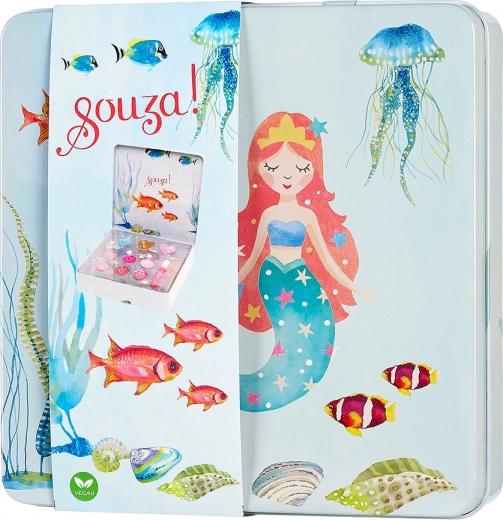 Set trucco per bambini in astuccio di metallo sirenetta Souza!