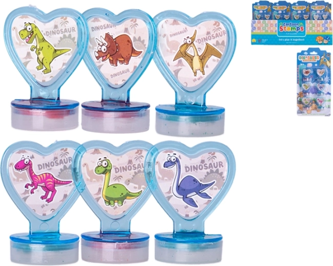 Timbri autoinchiostranti dinosauri – set da 6 pezzi