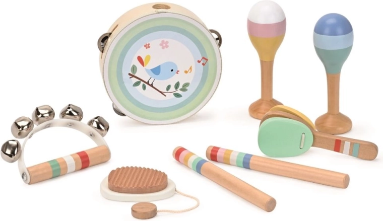 Set di strumenti musicali Lelin con uccellino