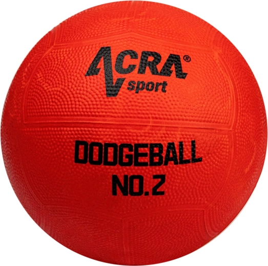 Acra palla in gomma per dodgeball (Rubber Dodgeball) rossa, misura 2