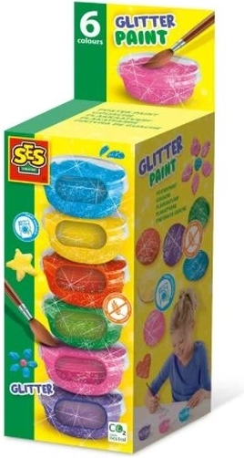 SES Creative tempere glitterate 6 × 45 ml