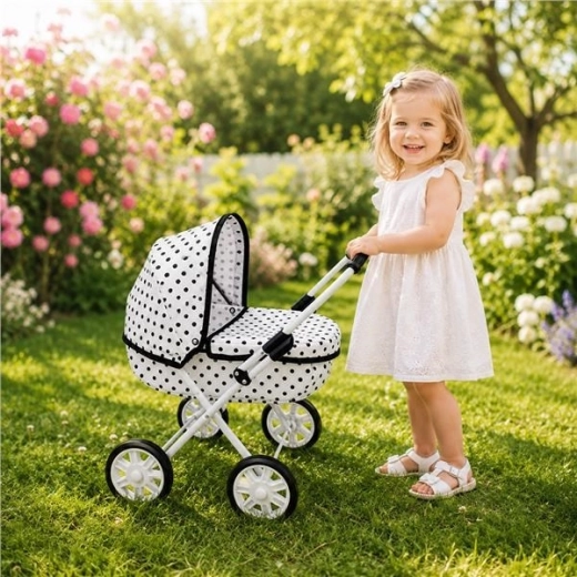 New Baby passeggino per bambole Anička dots