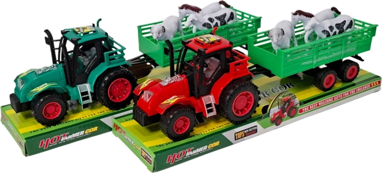 Trattore interattivo con rimorchio e animali da fattoria SWEDE