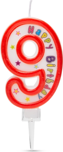 Candela per torta a forma di numero 9