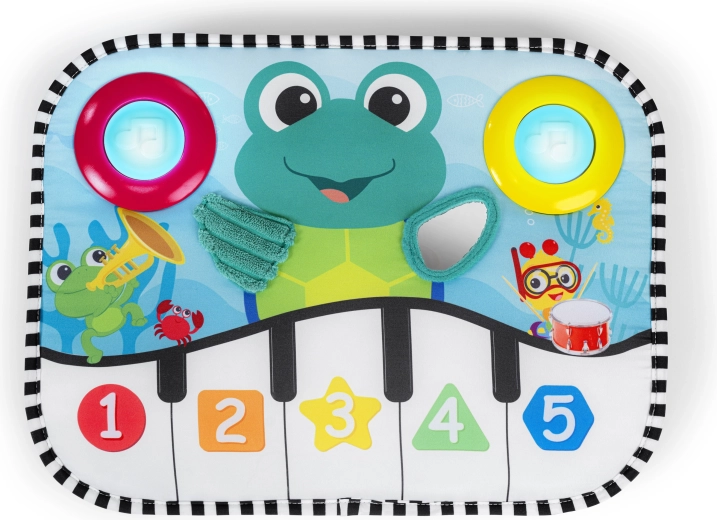 Baby Einstein tappetino musicale 2 in 1 per lettino e pavimento Neptune's Kick & Explore