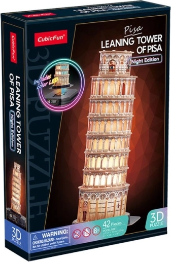 Puzzle 3D LED Edizione Notturna: Torre Pendente di Pisa