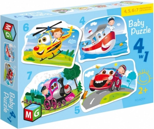 Puzzle Mezzi di Trasporto 4 in 1